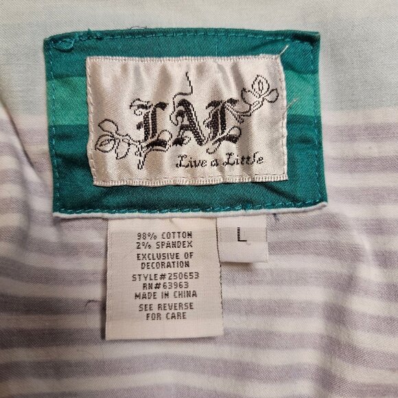 LAL cotton jacket Womens L Colorful beachy boho zip fun festive Colorful hippie - Picture 14 of 16